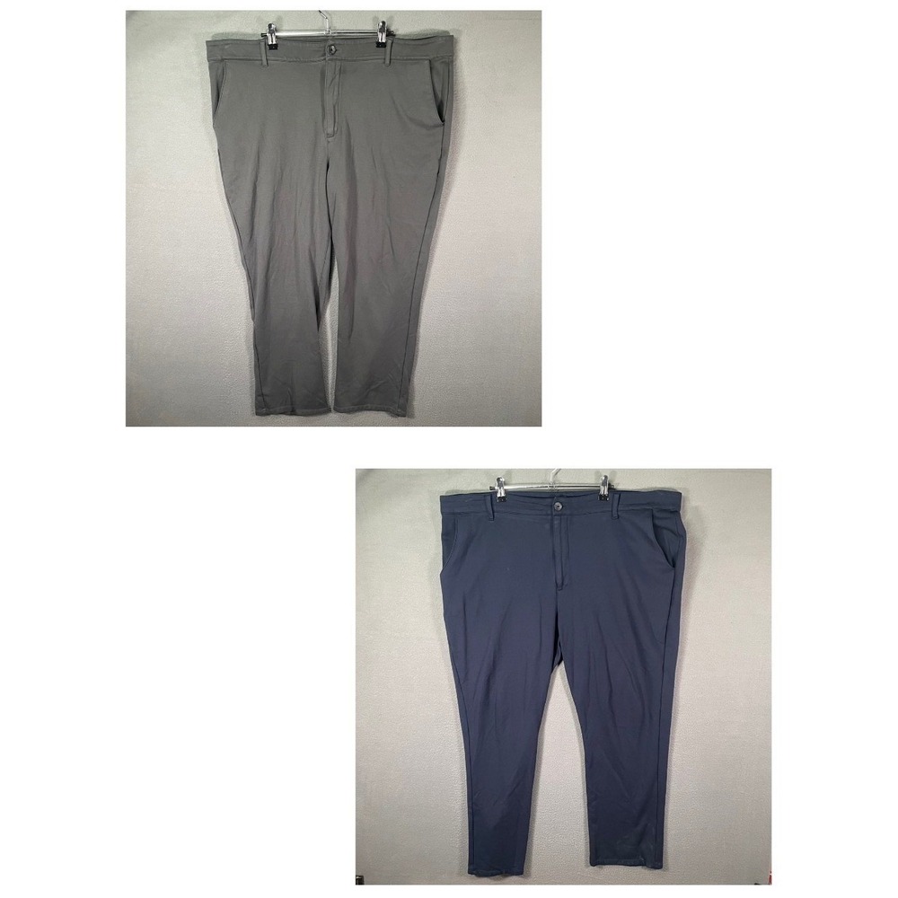 True Classic Mens 44 Chino Pants Lot Slim Fit Golf Gray Blue 2 Pack‎